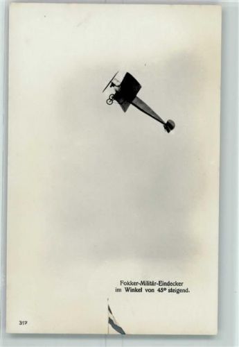 Fokker Militär Eindecker Foto AK