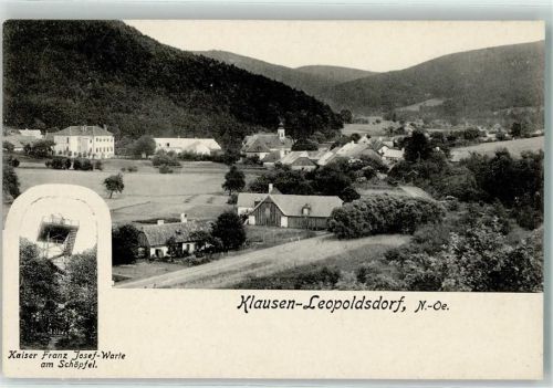 Klausen-Leopoldsdorf Kaiser Franz Josef-Warte am Schöpfel