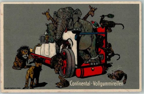 Vollgummireifen Affen Elefant AK