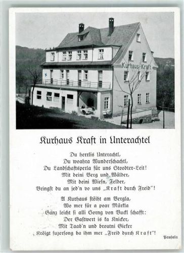Unterachtel Landpost Diepoldsdorf Kurhaus Kraft Gedicht