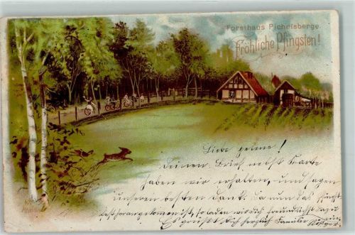 Elsterwerda 1904 Forsthaus Pichelsberge sign. A. Heinz Pfingsten