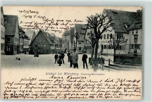 Altdorf 1906 Unterer Marktplatz Hund Brunnen Gasthaus