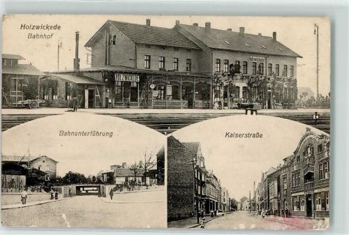 Holzwickede 1916 Bahnhof Unterführung Kaiserstraße