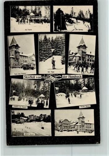 Bühlertal 1908 Mehrfachaufnahme Winteraufnahme Skifahrer