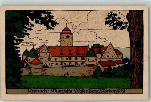 Kronach Burgveste Rosenberg Nordansicht sign