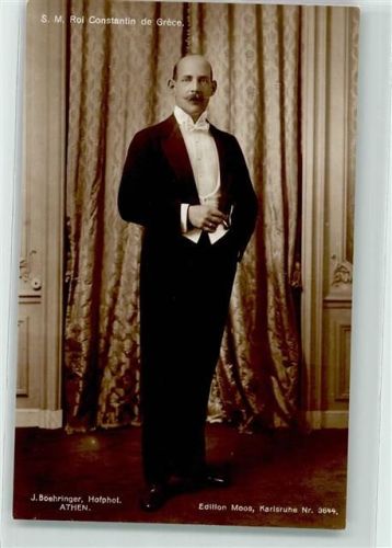 Roi Constantin de Grece Hofphotograph Boehringer Athen Edition Moos, Karlsruhe Nr. 3644 AK