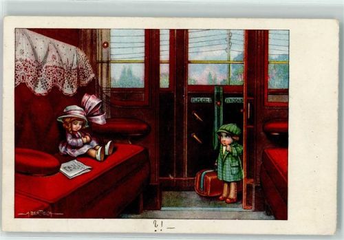 1925 Eisenbahn Abteil AK
