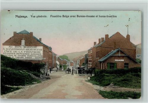 1918 Vue generale - Frontiere Belge avec Bureau-douane et borne-frontiere