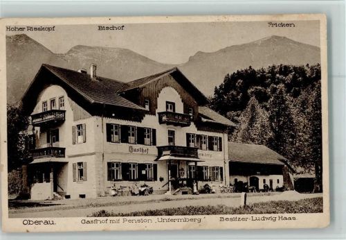 Oberau Gasthof mit Pension Untermberg Hoher Risskopf Bischof Fricken