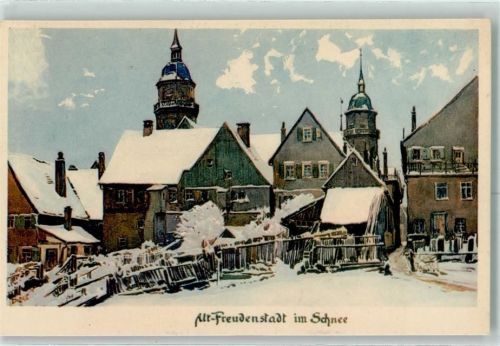 Freudenstadt Altstadt im Winter AK
