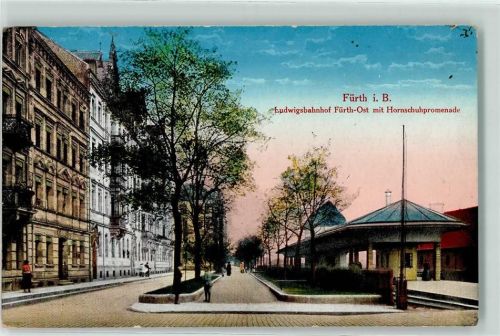 Fürth 1914 Ludwigsbahnhof Hornschuhpromenade Fürth-Ost