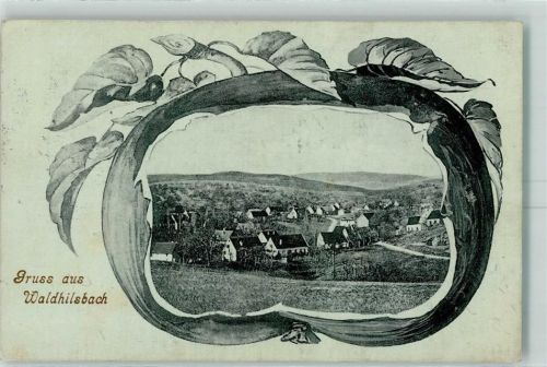 69151 W6903 Waldhilsbach 1913 - Passepartout Apfel Bahnpost Mannheim - Würzburg Zug 333