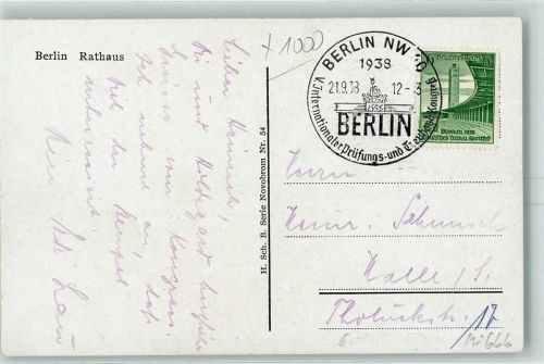 Berlin V. Intern. Prüfungs- und Teeuhand Kongress 1938