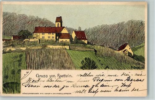 Rötteln 1898 Künstlerkarte Nr. 11 - Roetteln AK