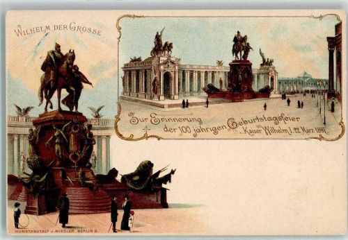 Berlin Mitte 1897 100jährige Geburtstagsfeier Kaiser Wilhelm I.
