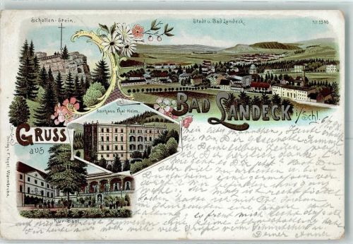 Bad Landeck 1898 Schollen-Stein Kurhaus Thal-Heim Kur-Saal