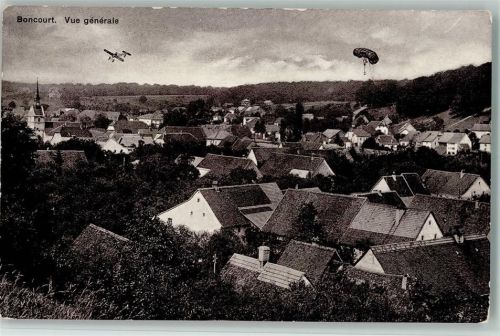 Boncourt Vue Generale, Militär Ballon, Flugzeug
