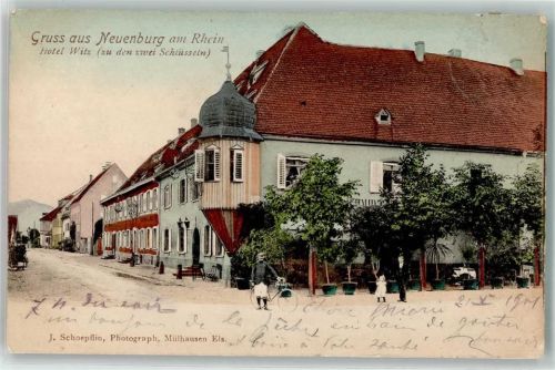 Neuenburg 1901 Hotel Witz zu den zwei Schlüsseln