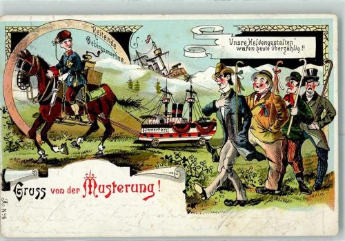 1909 Verlag Franz Nr. 6 Musterung AK