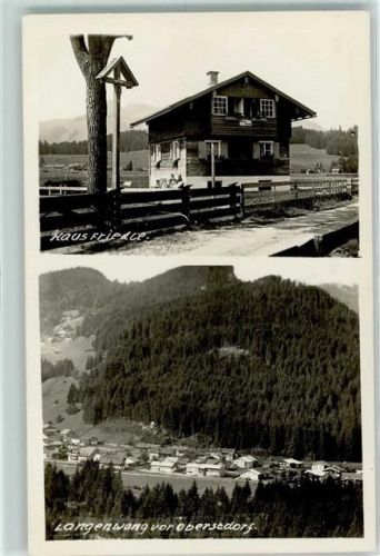 87538 W8975 Langenwang , Allgäu Foto AK Haus Friedle