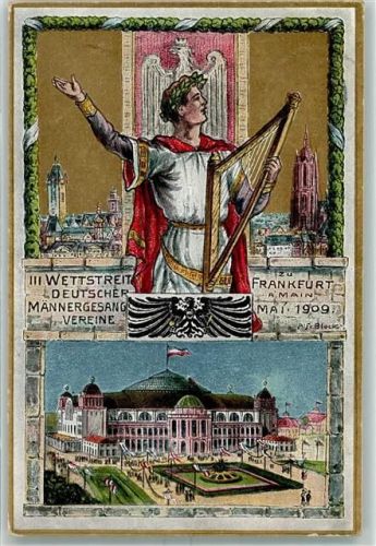 Frankfurt 1909 sign. Alfred Block AK e2
