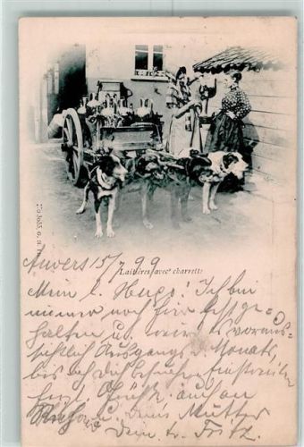 1899 Laitieres avec charrette AK