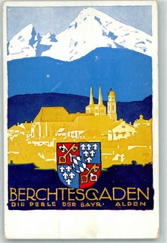 Berchtesgaden Tourismus Werbung Wappen AK