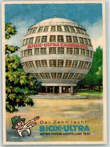 O8000 Dresden Biox Ultra Zahnmedizin Hygiene Ausstellung 1930 AK Kugelhaus Zahnarzt 1930