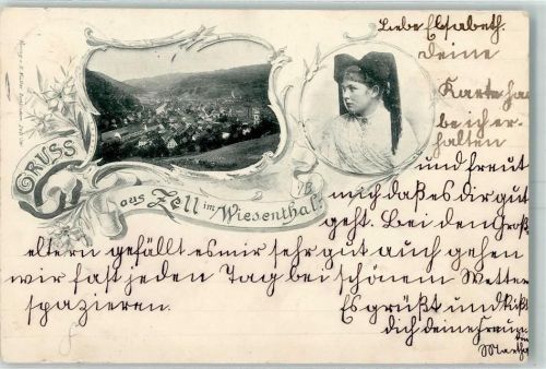 Zell 1897 Gruss aus AK