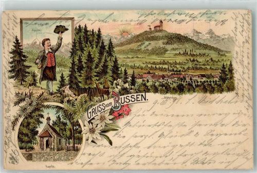 Möhringen 1898 Kapelle Zugspitze Tracht Ottmar Zieher