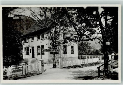 Honau Gasthaus-Pension zum Bahnhof Briefkasten Emailleschild