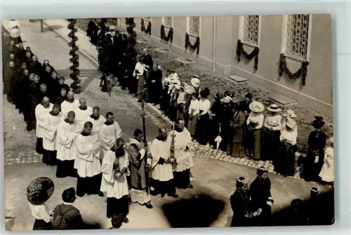 Tuttlingen Fronleichnams-Prezession 1913 Priester Ort handschriftlich