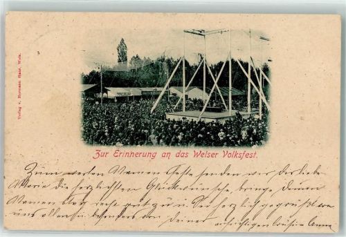 Wels 1898 Zur Erinnerung an das Welser Volksfest