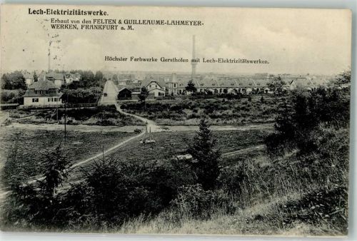 Gersthofen 1909 Lech-Elektrizitätswerk Farbwerke