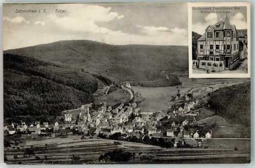 Schmitten 1911 Gasthaus Frankfurter Hof Kirche