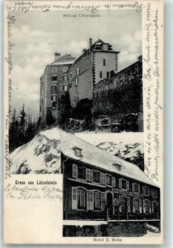 La Petite-Pierre 1912 Winter Schloss Lützelstein Hotel E. Melin