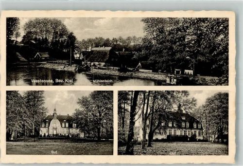 24259 W2371 Westensee Foto AK Gut Schloss Mühlenteich