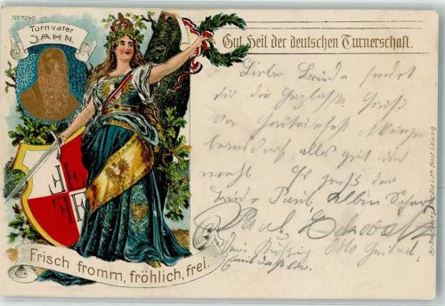 1904 Gut Heil der deutschen Turnerschaft , Germania Verlag Bruno Bürger u. Ottillie 7249 AK
