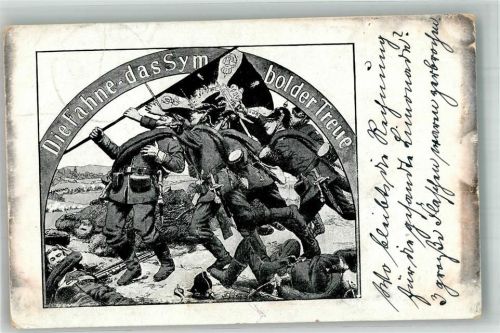 1908 Fahne Symbol der Treue Gefechte Der Deutsche Kriegerbund