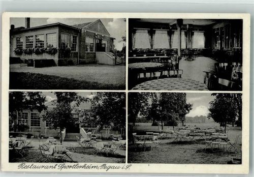 Pegau Gasthaus Sportlerheim Gastraum Garten