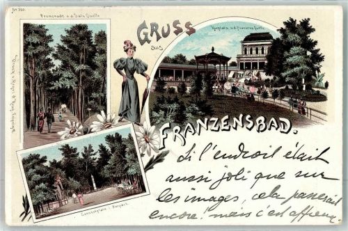 Frantiskovy Lazne 1896 Kurplatz Franzens Quelle Concertplatz