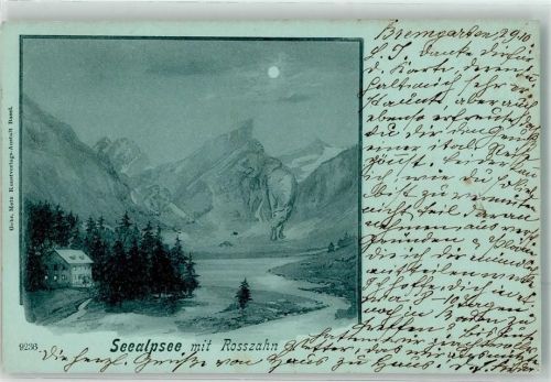 Bremgarten AG 1899 Seealpsee mit Rosszahn Verlag Gebr. Metz 9236 Ort lt. Stempel