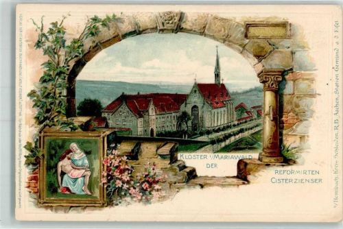 Mariawald 1904 Kloster Reformierten Zisterzienser Passepartout Lithographie