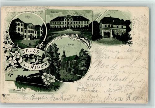 Mirow Gruss aus - Schloss, Seminar, Amt, AK