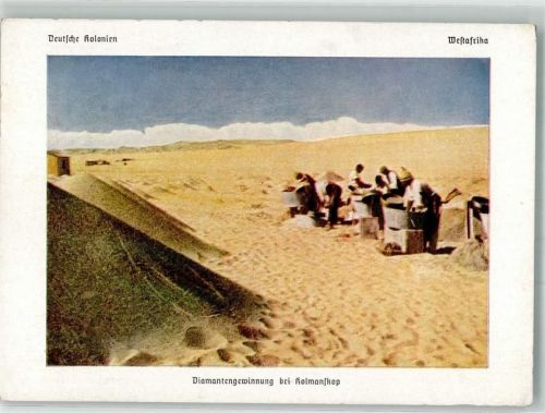 WK II Wien Kolonialausstellung 1940 Bild: Westafrika Diamantengewinnung bei Kolmanskop