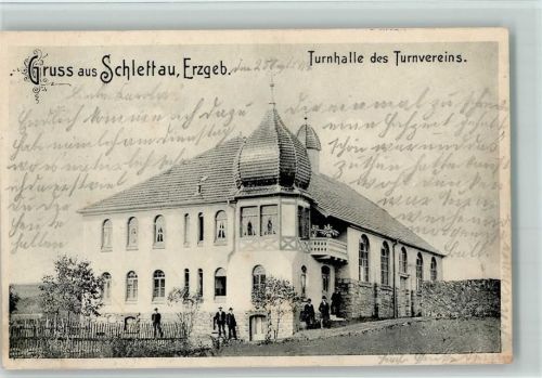 Schlettau 1904 Turnhalle AK