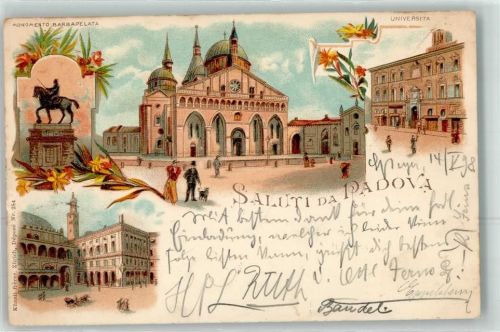 Padova 1898 Monomento Barbapelata Universita