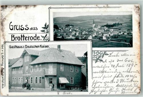 Brotterode 1901 Gasthaus Zum Deutschen Kaiser