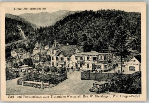 Herges Gasthaus u. Pension zum Trusentaler Wasserfall Oldtimer