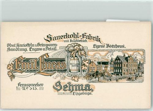 Sehma Sauerkohl-Fabrik Emil Lucas Geschäftskorrespondenz